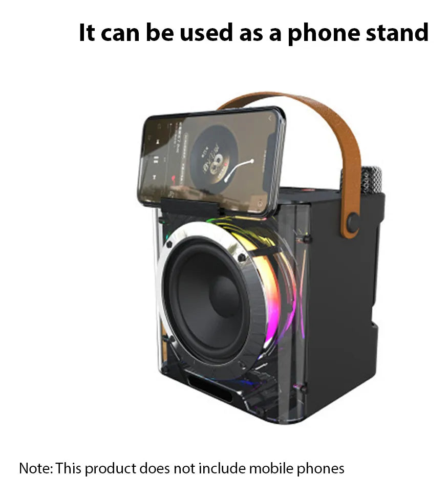 Mini Karaoke Machine 2 Micrófonos Inalámbricos Bt Micrófono Sycron