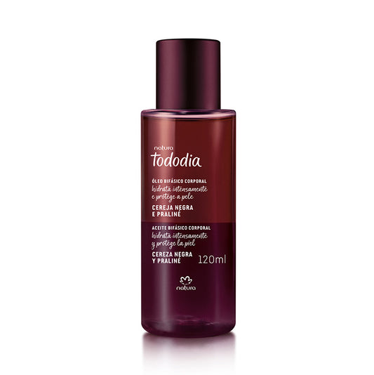Tododia Óleo bifásico corporal cereza negra y almendras dulces 120 ml