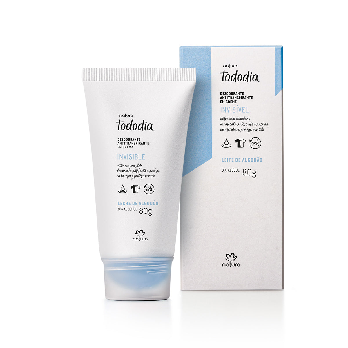 Desodorante antitraspirante en crema invisible algodón