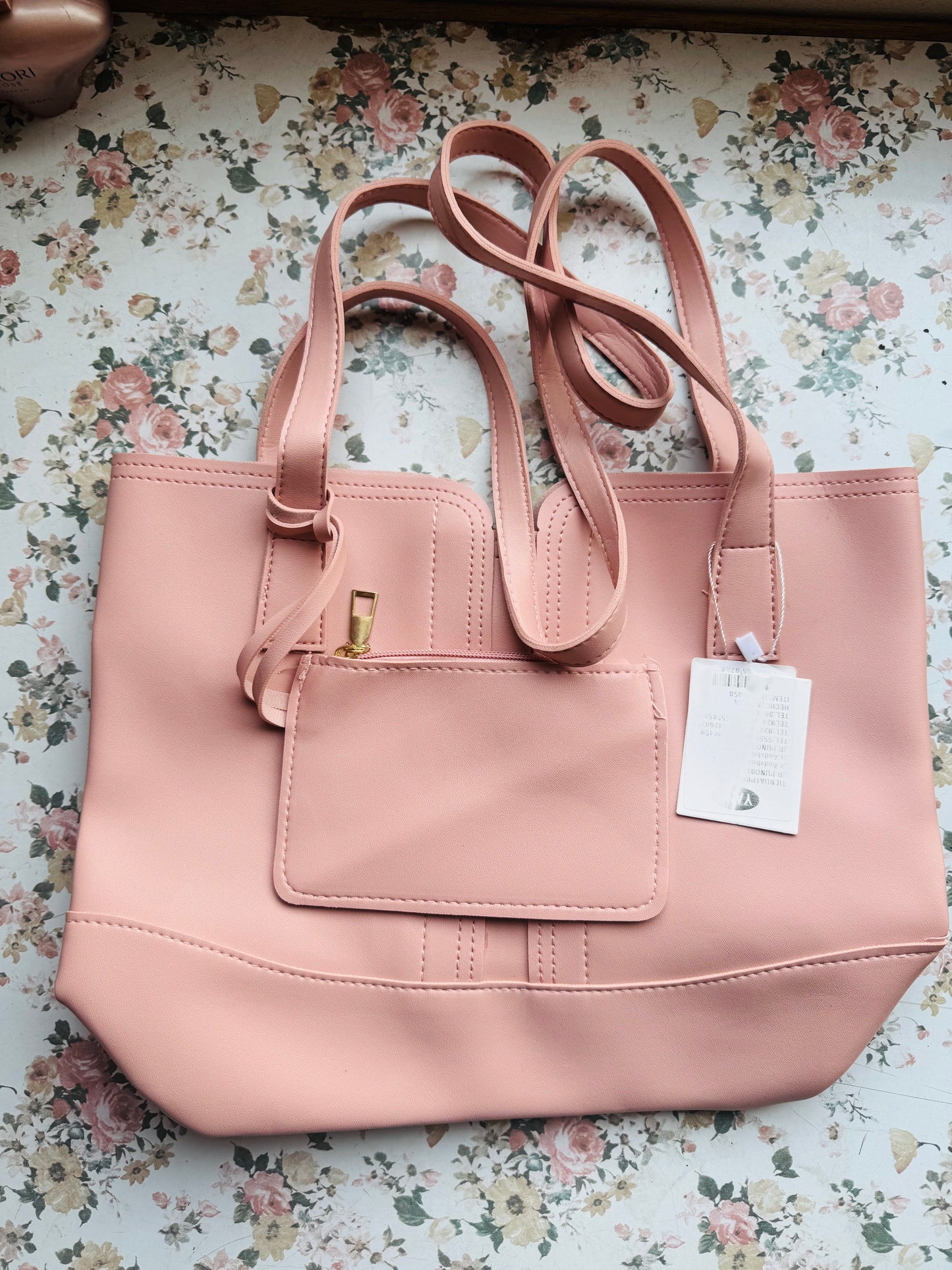 Cartera Palo Rosa con monedero 🎀