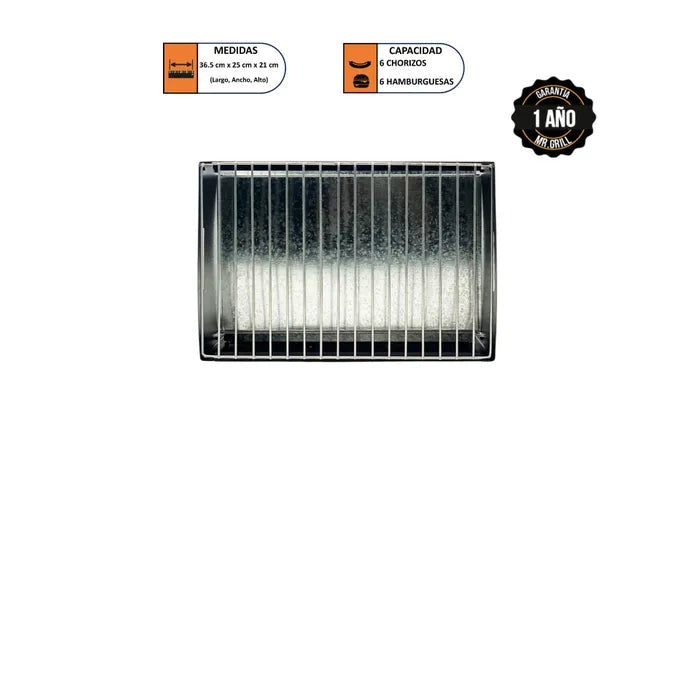 Parrilla Mr Grill Portátil Rectangular